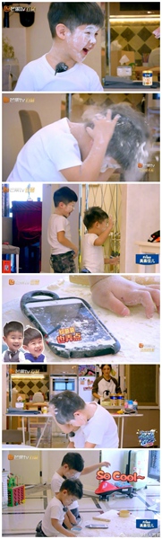 妈妈是超人2鲫鱼兄弟上演面粉大战 饺子实力坑妈